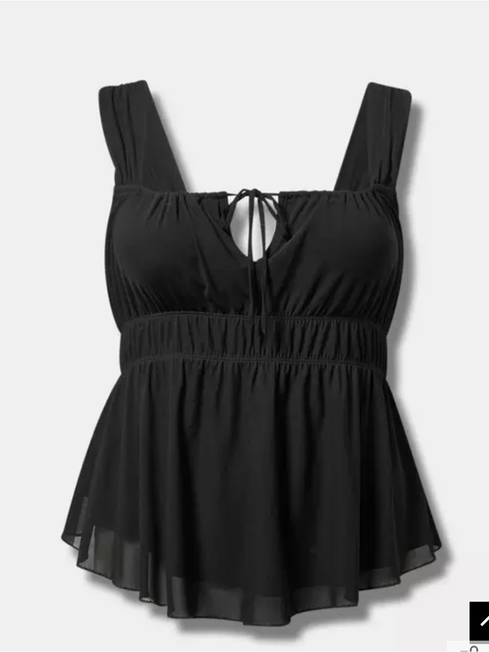 Torrid Stretch Mesh Babydoll Top